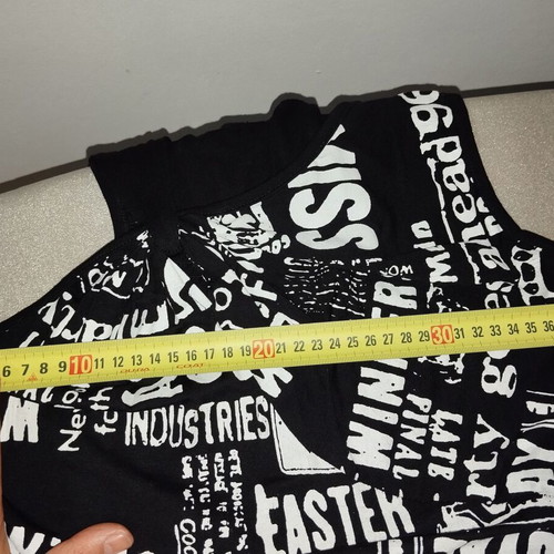 Maxi dress newspaper print like new, Easy, black and white