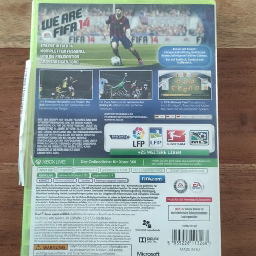 Fifa 14 Xbox 360 game like new German edition