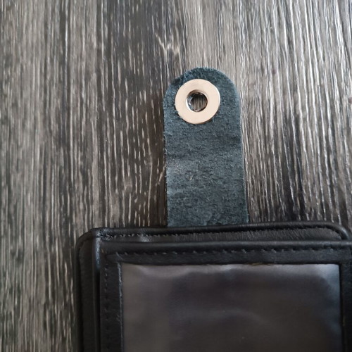 Men's leather wallet, black