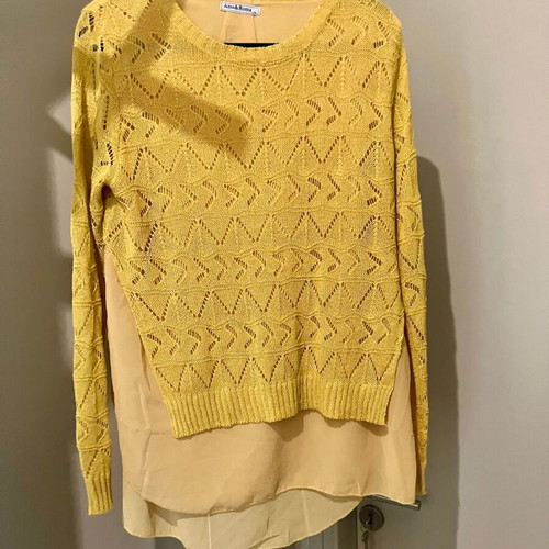 Knitted blouse with integrated fabric like new, size L/XL, amo&roma