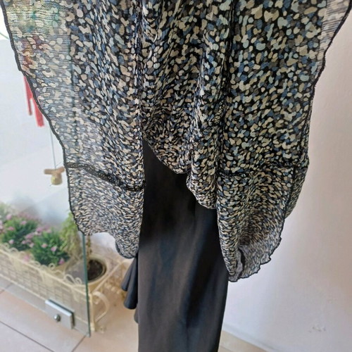 Esprit dress used spiderweb fabric black and blue size M