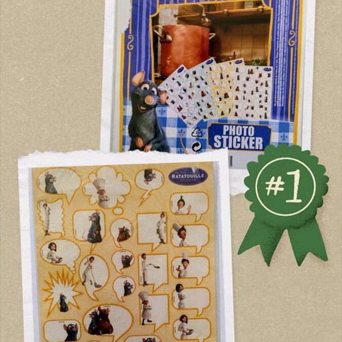 Ratatouille Disney/Pixar 125 photo stickers set new