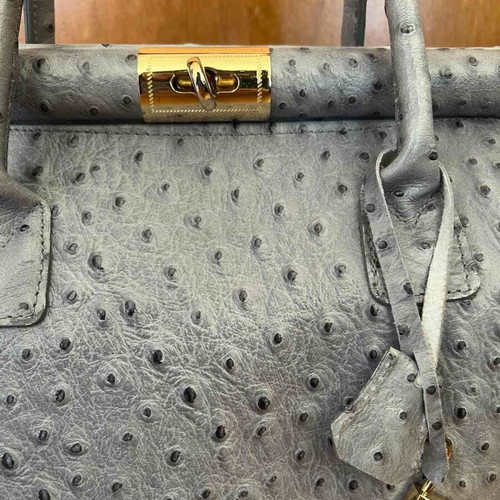 Italian Leather Bag Pelle di Giada like new, gray handbag
