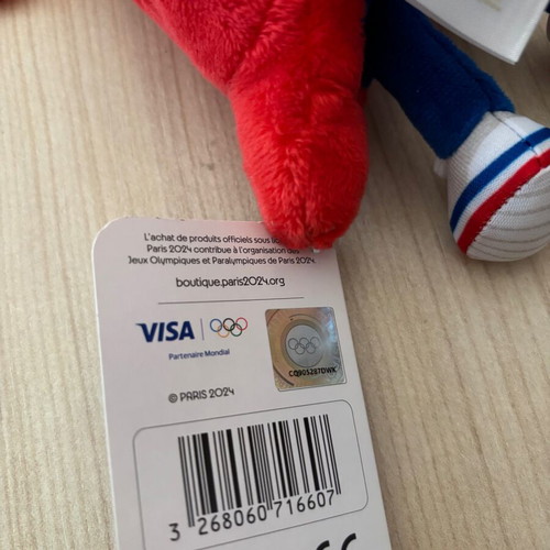 Paris 2024 Phryge mini plush μπρελόκ καινούργιο επίσημη ολυμπιακή μασκότ
