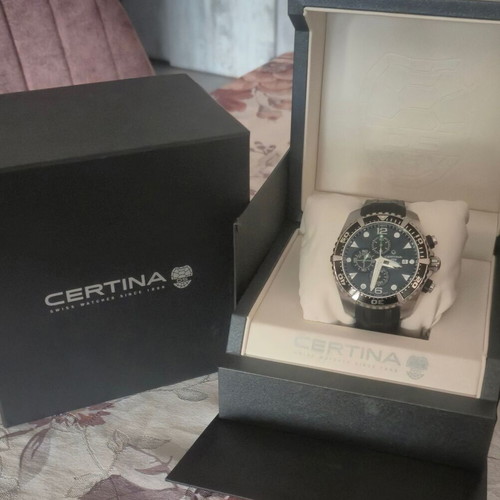 Certina DS Action Automatic Chronograph men's watch like new, black