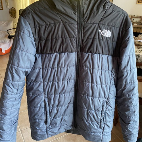 The North Face jacket used, reversible, size S, black and gray