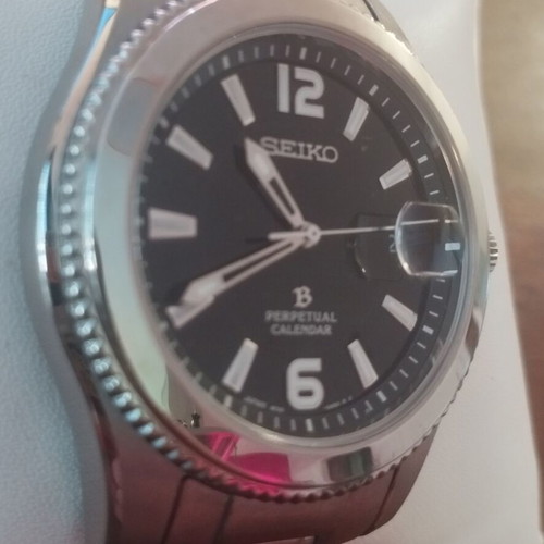 Seiko Brightz SAGM001 wristwatch used, perpetual calendar, titanium