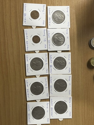 British coins vintage collection, lot of 11, like new
