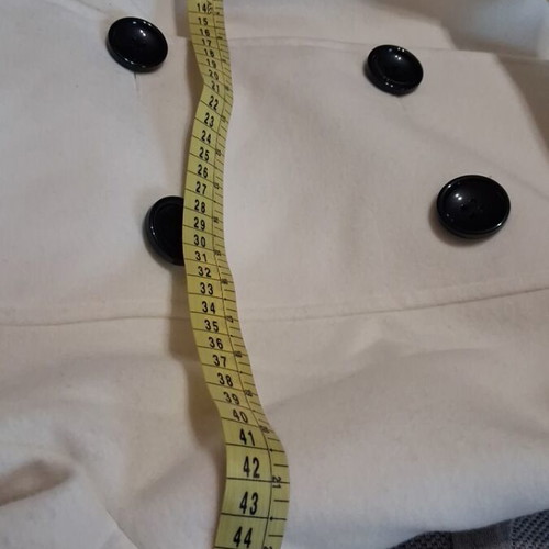 Coat new white, size S