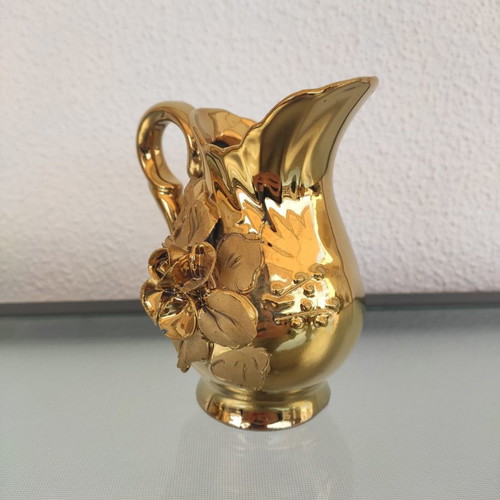 Porcelain tea set used, gilded, 5 pieces