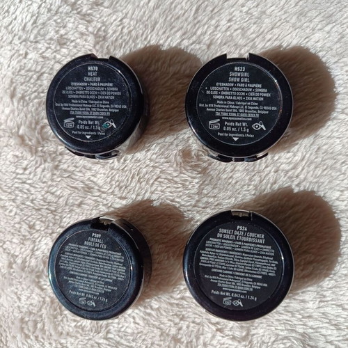 Night eyeshadows used, set of 4 with box