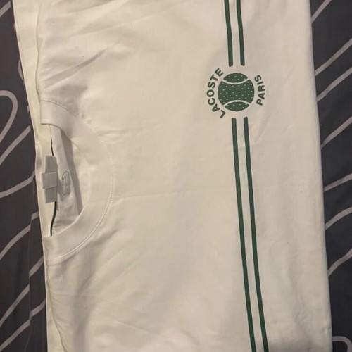 Lacoste Paris T-Shirt like new, white with green details, size S