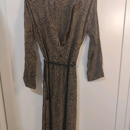 ALE Dress No L Khaki With Brown Patterns Like New