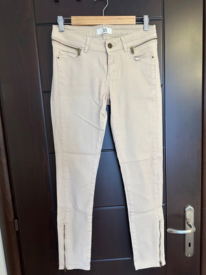 ZARA Παντελόνι μεταχειρισμένο, μέγεθος 38, μπεζ με φερμουάρ