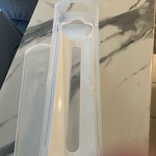Plastic transparent egg holder like new, capacity 20 eggs