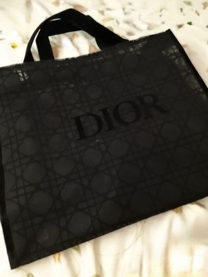 Dior Beauty Μαύρη Tote Bag καινούργια, βελούδινη υφή