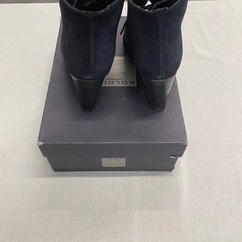 Soldini Donna ankle boots dark blue used, suede, size 38