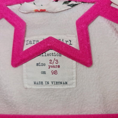 Zara baby sleeveless jacket 2-3 years like new, white floral