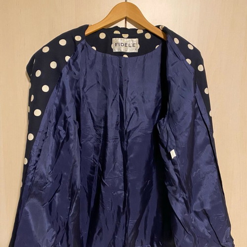 Fidele Blue Polka Dot Jacket Like New, Size L