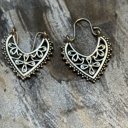 Women's hanging earrings with Giannitsa imitation design