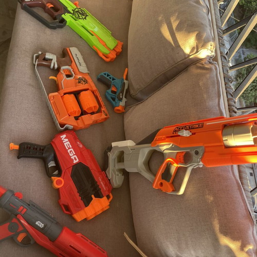 Nerf toy guns set of 7 used, very good condition