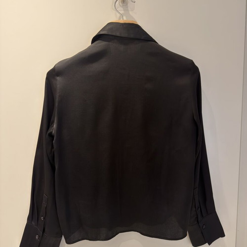 H&M black satin shirt like new, size M