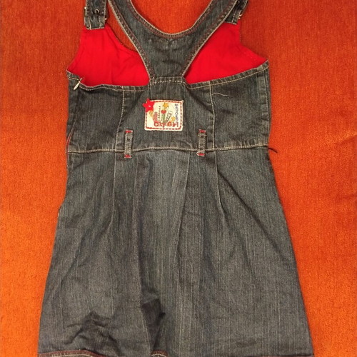 Mayoral denim dress like new, blue, sleeveless with adjustable straps