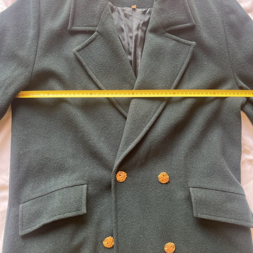 Vintage Wool Maxi Overcoat Emerald Green Large Oversized, like new