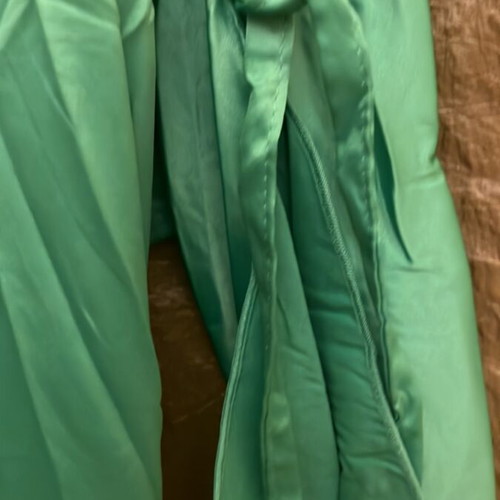 Marilu satin tunic used, green, size M