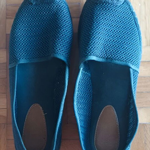 Deezee black espadrilles size 39 used with mesh and woven material