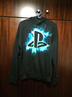H&M Boys Hooded Sweatshirt used, black, size 170 cm