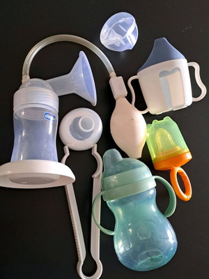 Complete Baby Care and Feeding Set used