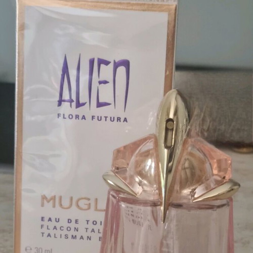 Mugler Alien Flora Futura collectible bottle used with box