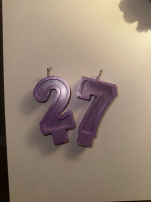 Birthday candles new, in color and scent of choice