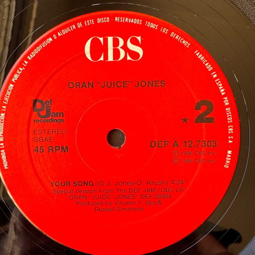 Oran Juice Jones The Rain 12" maxi single used, pop