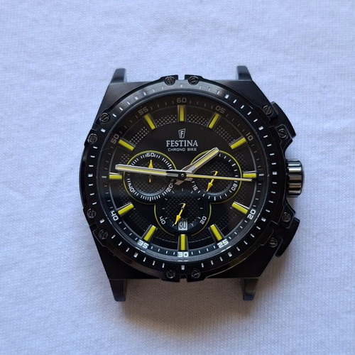 Festina F16971/3 Chrono-Bike wristwatch like new, black and yellow