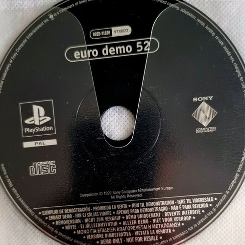Playstation 1 demo used, pack of 10 Euro