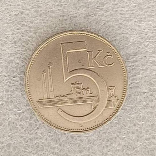 Czechoslovakia 5 Korun coin 1938