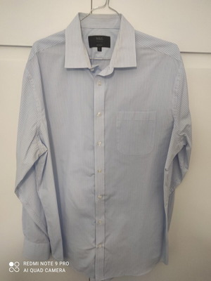 Marks & Spencer dress shirt XXL used, white and blue