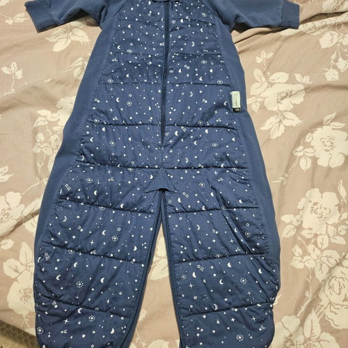 Ergopouch 2-in-1 baby sleeping bag with feet like new, organic cotton