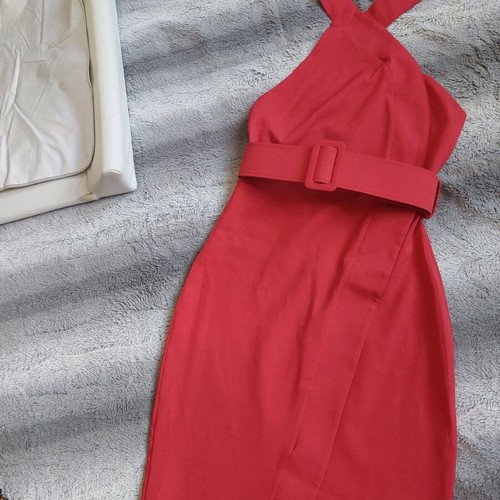 Midi dress red like new, Trendyol, size 36