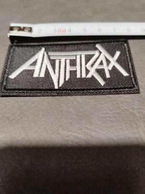 Anthrax patch new embroidered black logo