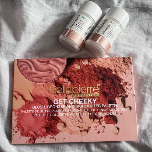 Belle Pierre Get Cheeky Makeup Palette new with Skynclopedia toner gift