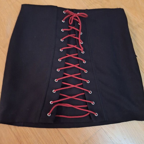 Mini skirt Aniye By like new, size S 36, black and red