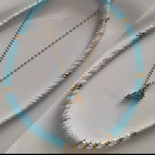 Σετ 1 κολιέ και 1 αλυσίδα λαιμού ουρά γοργόνας από ανοξείδωτο ατσάλι