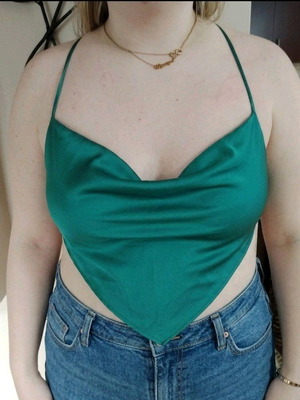 Satin top like new, cypress color, size L