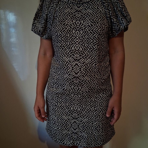 Geometrical dress, black and white, size M