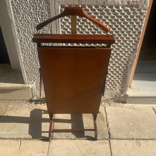 Fratelli Reguitti Clothes Stand With Trouser Press Used, Walnut Wood