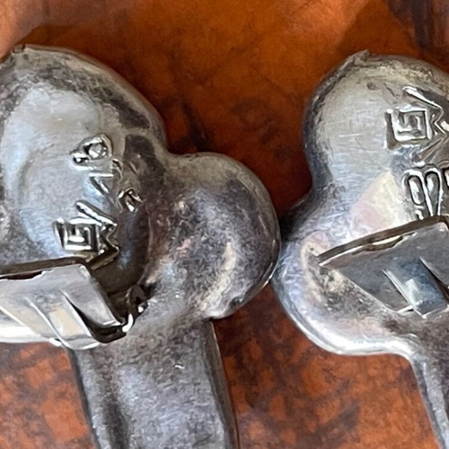 Antique Branded Silver Earrings 925 Used