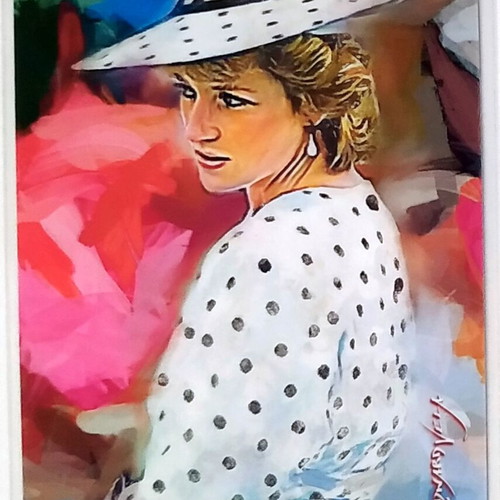 Princess Diana art cards pack of 2, new